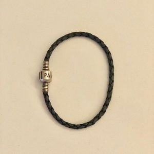 Pandora Bracelet • Leather • Black/Dark Grey
